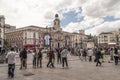 People walking down a shopping street Royalty Free Stock Photo