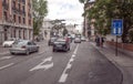 People walking down a shopping street Royalty Free Stock Photo