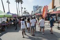 People walking down the Venice Boardwalk Royalty Free Stock Photo