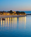 People walking embankment Arles, France Royalty Free Stock Photo