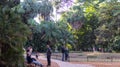 People at Carlos Thays botanical garden