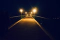 People walking on the foot over bridge in Berlin at night Royalty Free Stock Photo