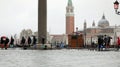 People walking on the footbridge in Venice Royalty Free Stock Photo