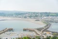 View of Marazion from St Michael`s Mount Royalty Free Stock Photo