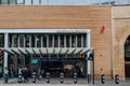 People walking in front on London Bridge rail station, London, UK Royalty Free Stock Photo