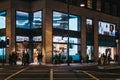 People walking in front of Primark shop on Oxford Street, Marble Arch, London, UK, in the evening Royalty Free Stock Photo
