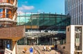 People walking in frontz of Erasmus Medical Centre in city , Rotterdam, Netherlands Royalty Free Stock Photo