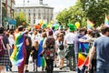 People walking in gay parade