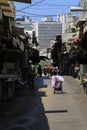People walking home after the market closed in Tel Aviv
