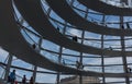 People walking inside the Reichstag Dome, Reichstag Building, Berlin, Germany. Royalty Free Stock Photo