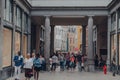 People walking inside Royal Gallery of Saint Hubert, Brussels, Belgium Royalty Free Stock Photo