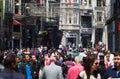 people walking on Istiklal street