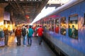 People walking at Jaipur Junction railway station in Rajasthan,