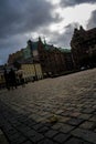 People walking in the main square of malmoe