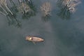 People Walking on the Mangrove bridge with view from Above.