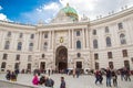 People walking at Michaelerplatz in Vienna