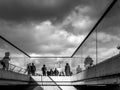 People walking on the Millennium Bridge London Royalty Free Stock Photo