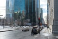 People walking in Montreal downtown in Montreal Royalty Free Stock Photo