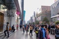 People walking in Nanjing Road Walking street in shang hai city china