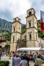 People walking near Saint Tryphon Cathedral