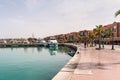 People walking on New Marina boulevard in Hurghada in Egypt Royalty Free Stock Photo