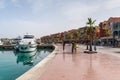 People walking on New Marina boulevard in Hurghada in Egypt Royalty Free Stock Photo