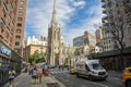 People walking next to Grace Church in Manhattan, New York City Royalty Free Stock Photo