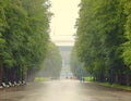 A rainy day in a Saint Petersburg park