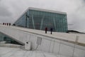 People walking on Oslo Opera House Royalty Free Stock Photo