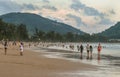 People walking on the Phuket beach