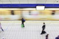 People walking on platform at metro station Royalty Free Stock Photo