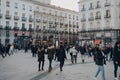 People walking on Puerta del Sol, Madrid, Spain