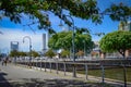 People walking in Puerto madero in the city of Buenos Aires