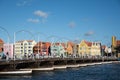 People walking Queen Emma Bridge in Willemstad