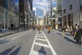 People walking and relaxing on Ginza street in Tokyo, Japan Royalty Free Stock Photo