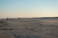 People walking on a sandy shore of Norderney Royalty Free Stock Photo