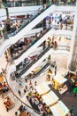 People walking and shopping in Central Pinklao Department Store at Borommaratchachonnani Road, Arun Amarin, Bangkok Noi District