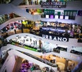 People walking and shopping in Gateway Shopping Mall at Sukhumvit Road Ekamai Bangkok Thailand