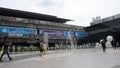 People walking between Siam Cemter and Siam Paragon in Bangkok, Thailand