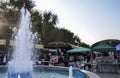 People walking at souvenirs flea Yerevan Vernissage Market Royalty Free Stock Photo