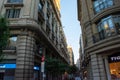 People walking through a Street of Barcelona