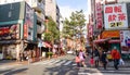 People walking on street at Chinatown in Yokohama, Japan