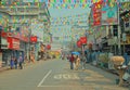 People are walking on the street in Kolkata Royalty Free Stock Photo