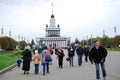 People walking on the street. Moscow, Russia. Royalty Free Stock Photo