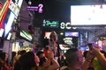 People in walking street pattaya thailand night life