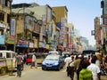 People walking on a street of Pettah neighborhood, Colombo, Sri