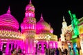 Picturesque street of Global Village Dubai city UAE Royalty Free Stock Photo