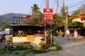 People walking on street to the market in Koh Chang, Thailand