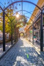 People walking in streets of Komotini city, a typical winter morning, Greece