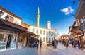 People walking in streets of Komotini city, a typical winter morning, Greece